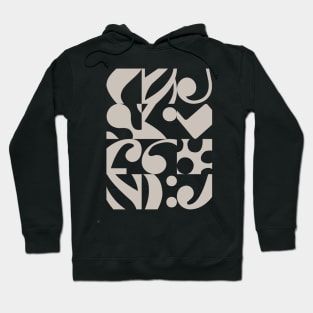 Musical Notes Gray Pattern Hoodie